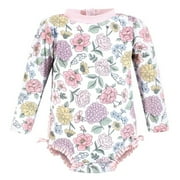 Girls Rashguard Baby Swimsuit, Vintage Blossom, 12-18 Months